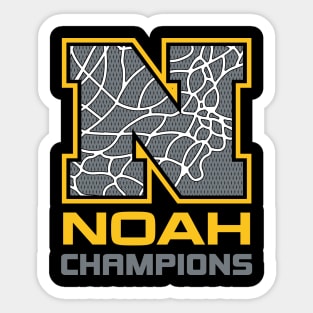 Noah Champions Basketball Custom Player Your Name Sticker